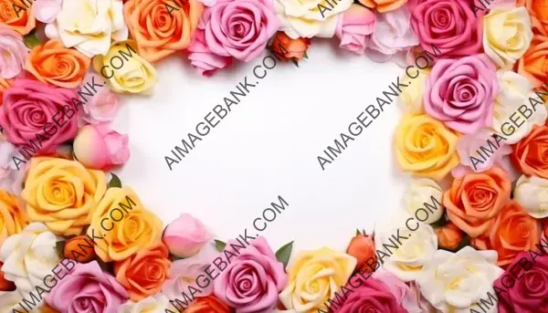 Colorful Roses and Lilies: Empty Frame Photo