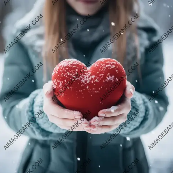 Romantic Gesture with Person Holding Heart