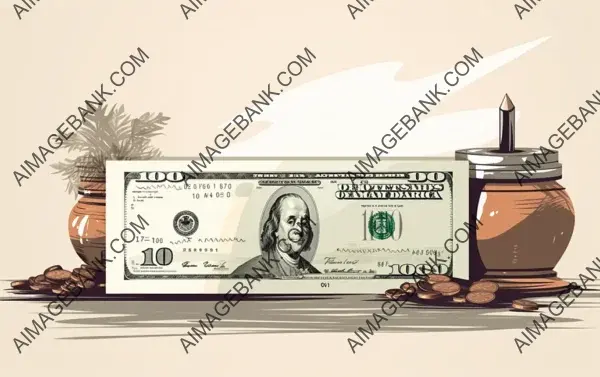 Financial Elements Unveiled: Bank Cheque Illustration with Elegance