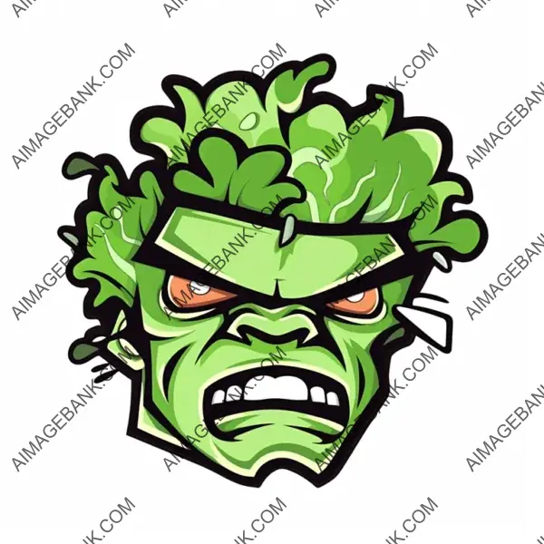 Wrathful Zombie Lettuce &#8211; 2D Artwork