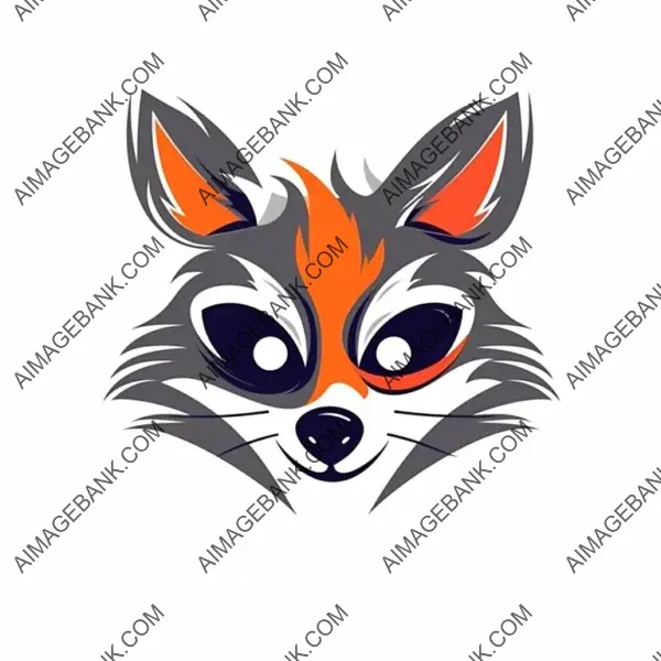 Cute Funny Raccoon Face &#8211; Vector Drawing