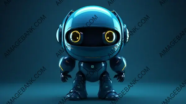 Smiling Automation Robot &#8211; 3D Illustration