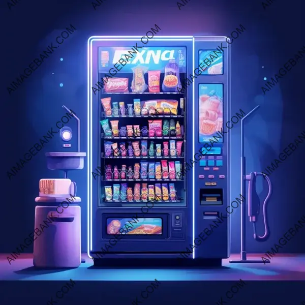 Vending Machine Loaded with Products &#8211; Artwork