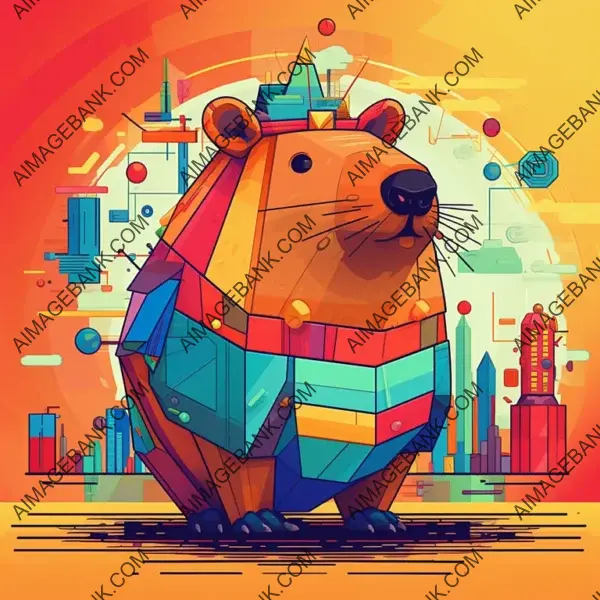 Capybara Abstract Art &#8211; Constructivist Theme