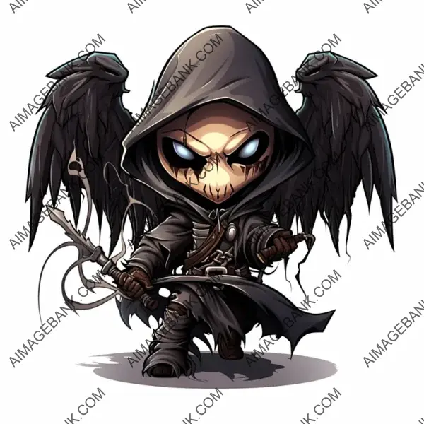 Whimsical Chibi Grim Reaper &#8211; Large Weapon