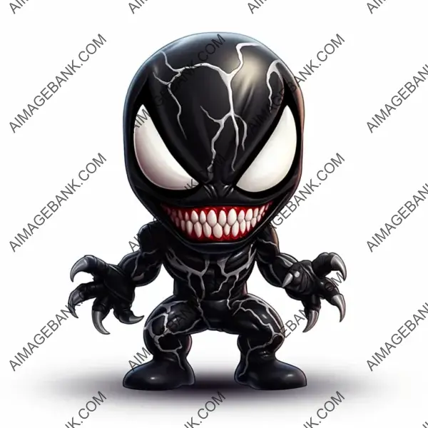 Mini Venom Style Chibi Animation &#8211; Clipart