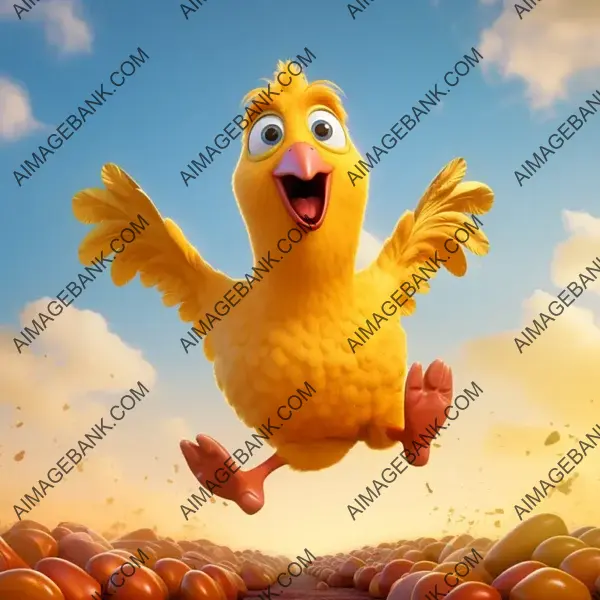 Flying Rubber Chicken &#8211; Comic Illustration