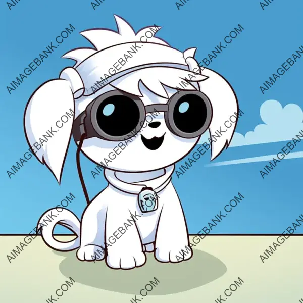 Cute Maltese Dog &#8211; 2D Anime Art