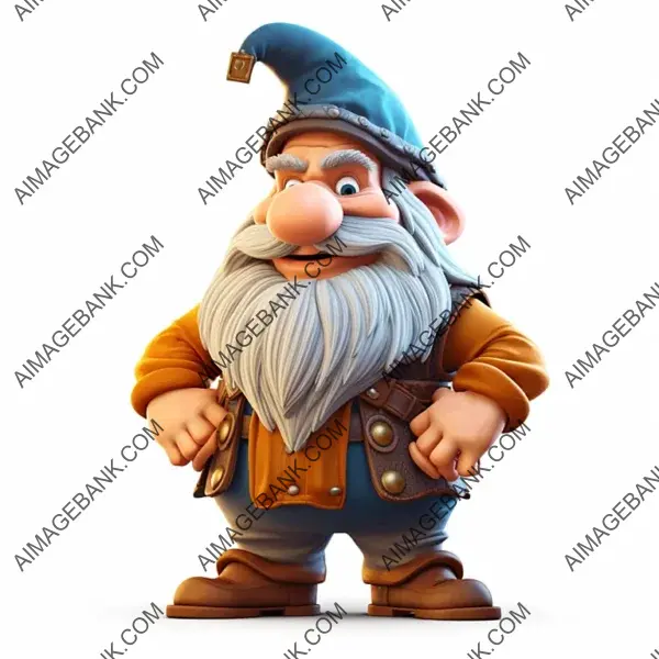 Dwarf Cartoon Character &#8211; Isolated Illustration