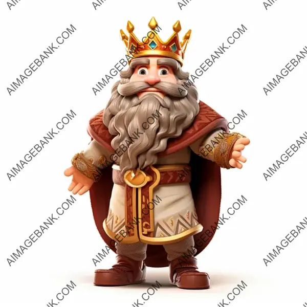 Cute King Cartoon &#8211; Simplified Royalty Art