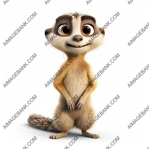 Meerkat Cartoon Character &#8211; Isolated Drawing