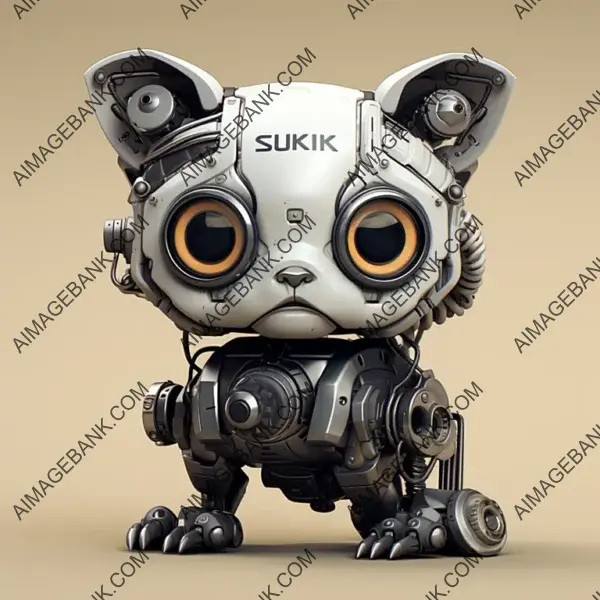 Cartoon Style Mechanical Quokka Image &#8211; Cute Character