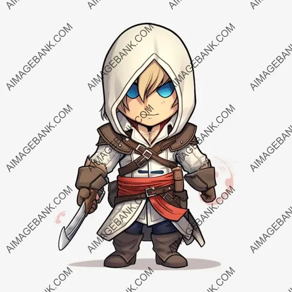 Small Full-Length Illustration of Edward Kenway from Assassin&#8217;s Creed