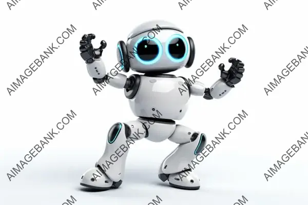 Playful Robot Dancing in a Fun Pose &#8211; Cartoon Character