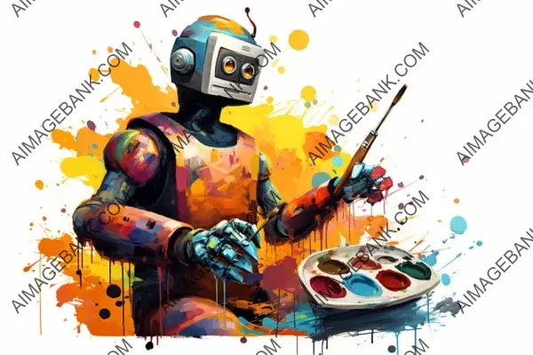 Artistic Creation: Robot with Palette and Brush