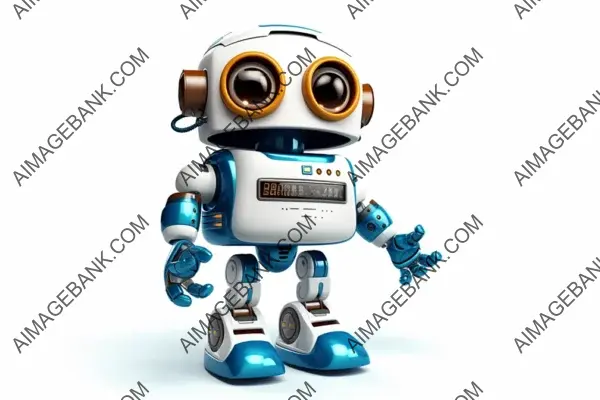 Robot Expressing Joy on Roller Skates &#8211; Positive Vibes