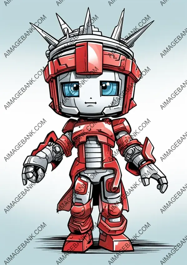 Statue of Liberty as Transformers in Chibi Style &#8211; Roberto De Ren