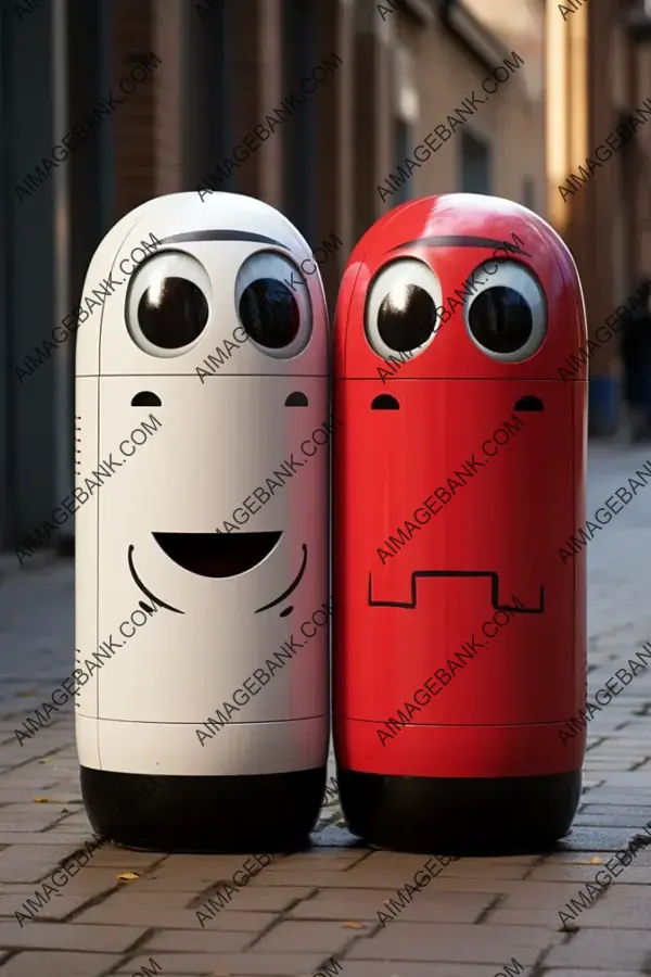 Two Bollards Featured in a Pixar Film Poster on White Background