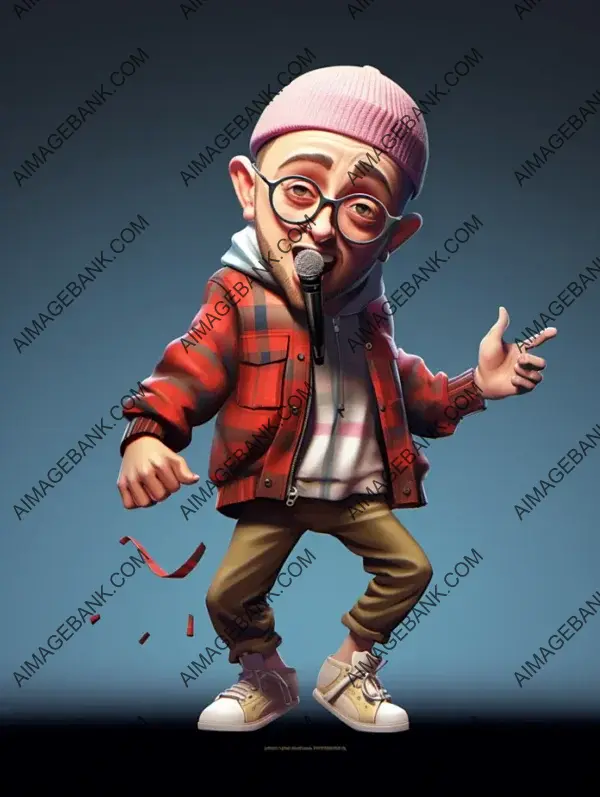 Mac Miller 3D Caricature: Dynamic Performance