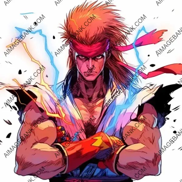David Bowie&#8217;s Aladdin Sane Look in Capcom Street Fighter Style