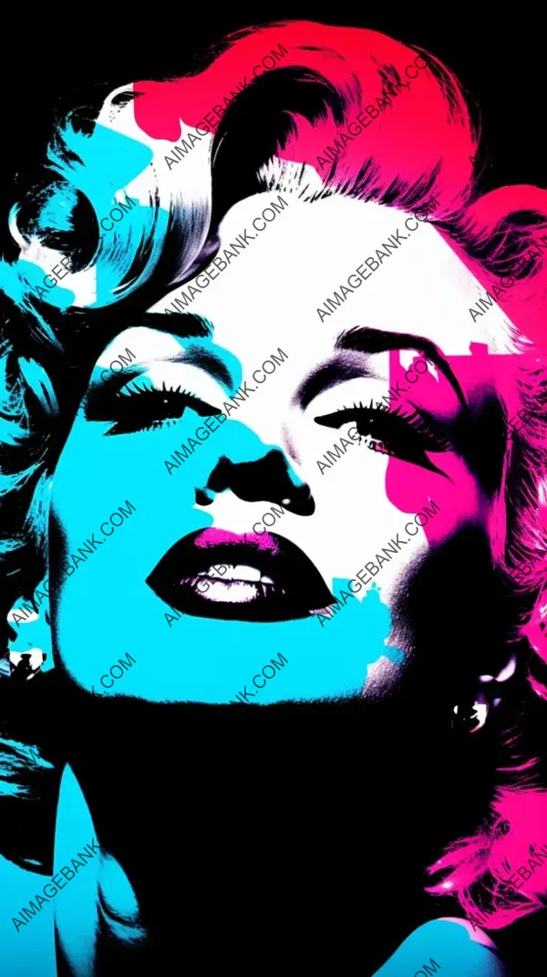 Marilyn Monroe Halftone Pop Art Portrait Poster