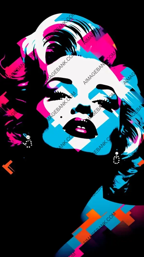 Marilyn Monroe Halftone Pop Art: Iconic Portrait