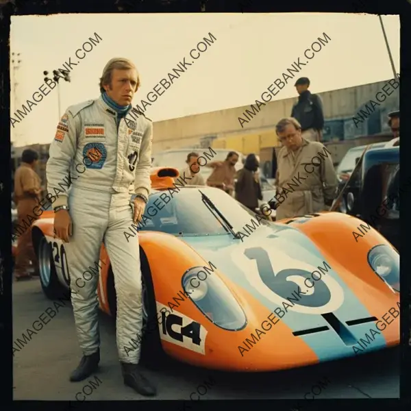 Steve McQueen: Iconic Next to Porsche 917 Gulf at Le Mans