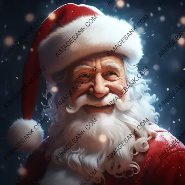 Santa Claus in 2D Walt Disney Style: A Classic Fantasy