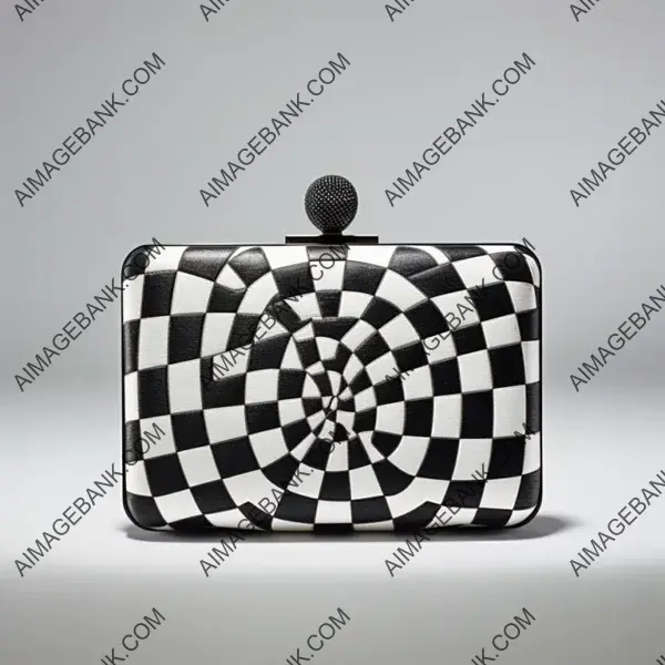 Iconic Rectangular White and Black Clutch