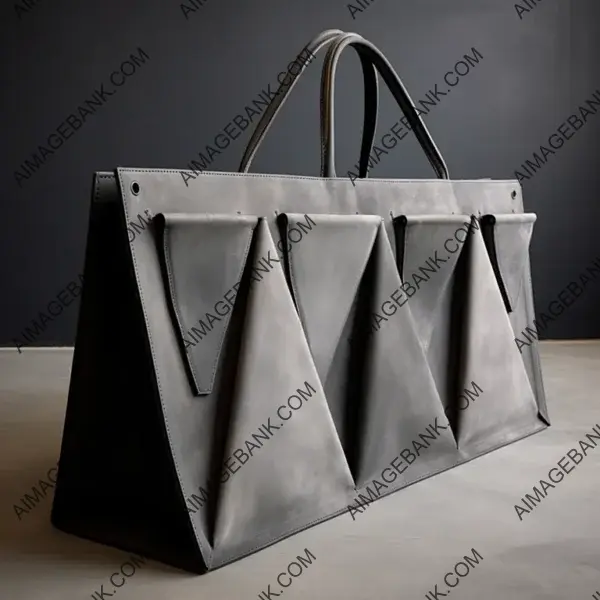 Iconic Rigid Oversize Handbag with a Long Flat Geometrical Design