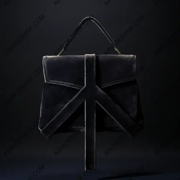 Stylish Statement: Black Suede Leather Handbag