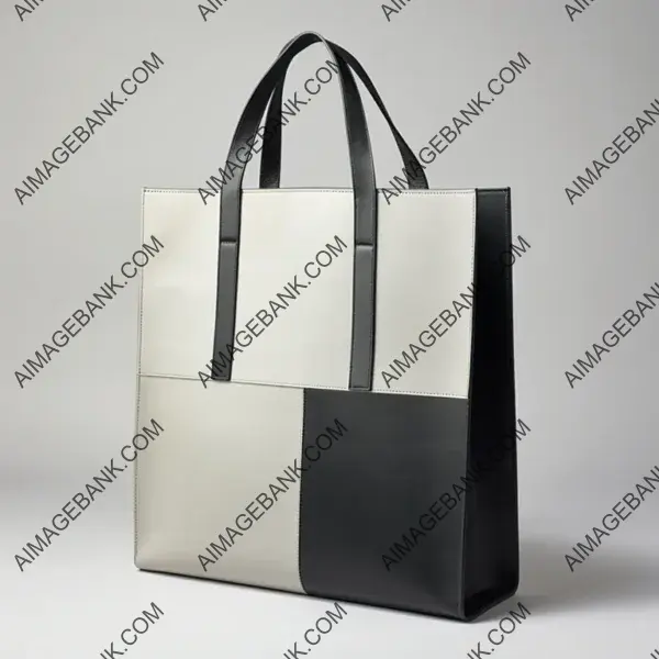 Luxurious Gray Monochrome: Rectangular Oversize Handbag