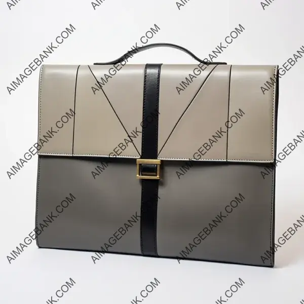 Embrace Monochrome Beauty: Oversize Gray Leather Handbag