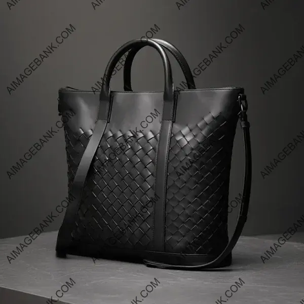 Elevate Your Style: Plain Black Leather Handbag