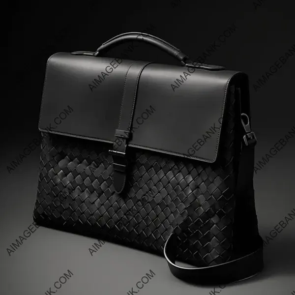 Premium Quality: Plain Black Leather Handbag