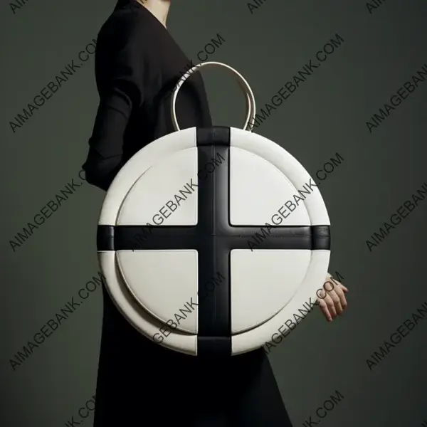 Imagine the Versatile Black and White Circular Bag