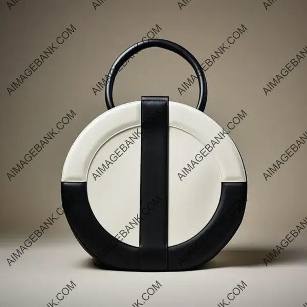 Elevate Your Style with the Black and White Circular Bag