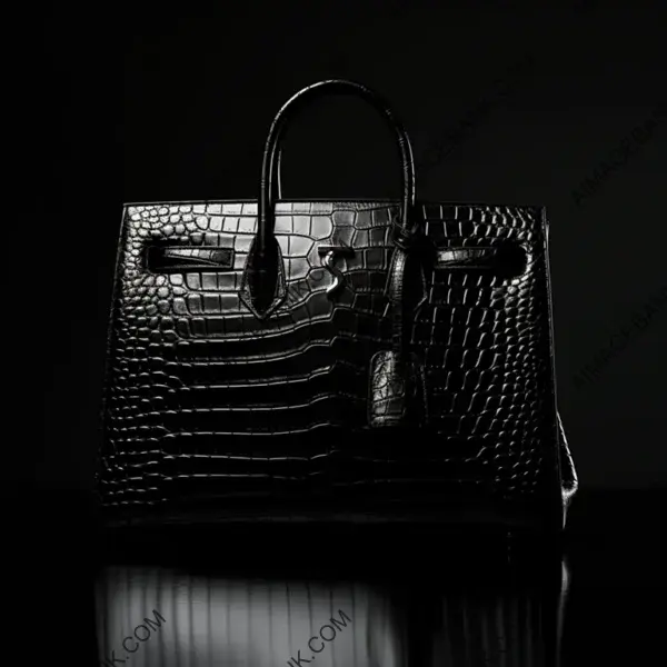 Black Crocodile Print Handbag &#8211; The Epitome of Elegance