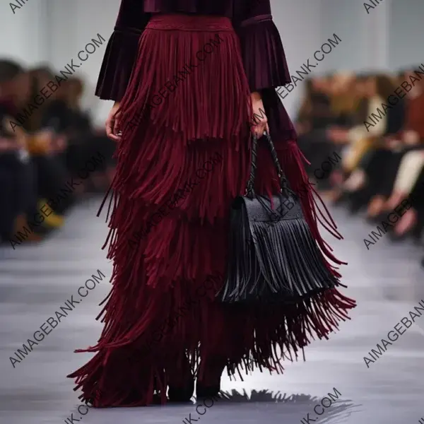 Make a Statement with a Handbag Featuring Stylish Thin Black Fringes