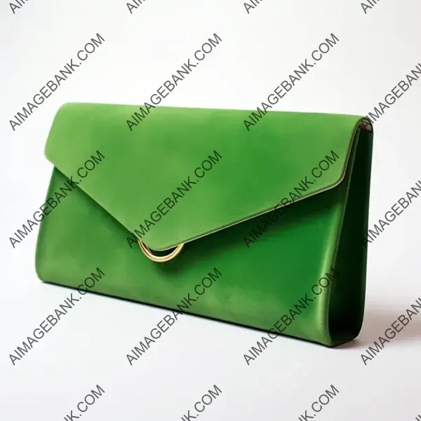 Elevate Your Style with a Cheerful Green Suede Leather Clutch Handbag