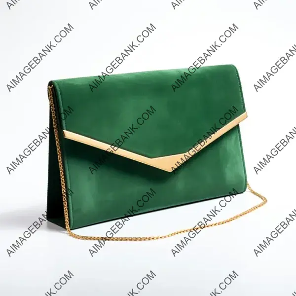 Unveil Elegance with a Green Suede Leather Clutch Handbag