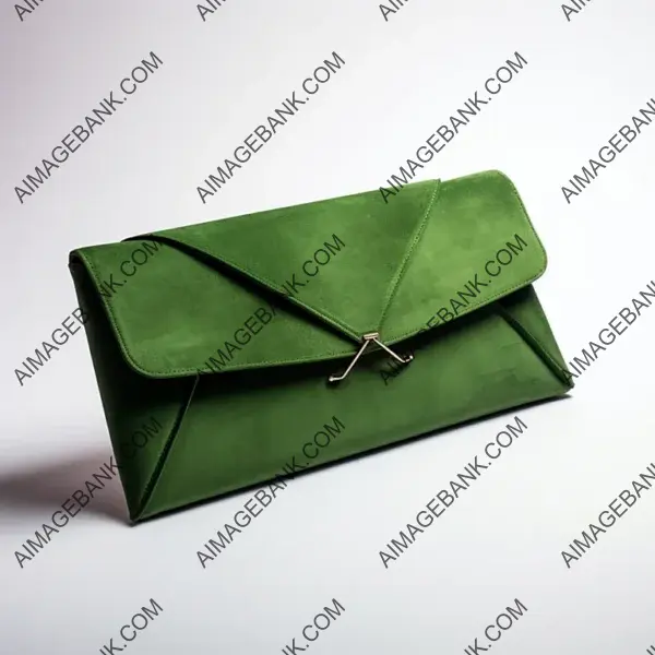 Make a Statement with a Vibrant Green Suede Leather Clutch Handbag