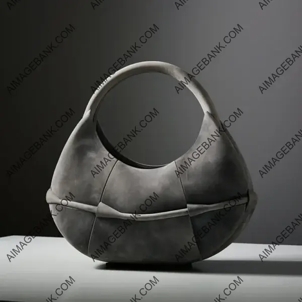 Roundish gray suede beauty: Iconic handbag