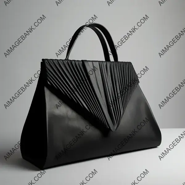 Based on black leather: Purely elegant handbag