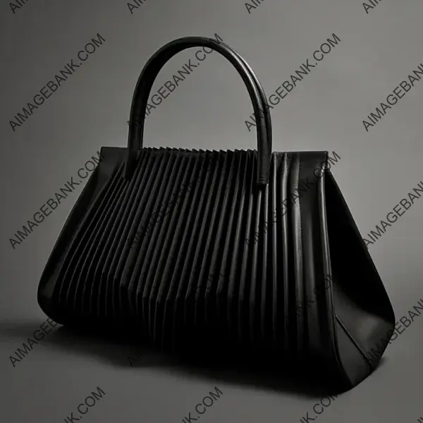 Elegant black leather handbag: Pure sophistication