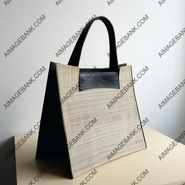 Eye-catching gray sisal bag by Marcel Breuer