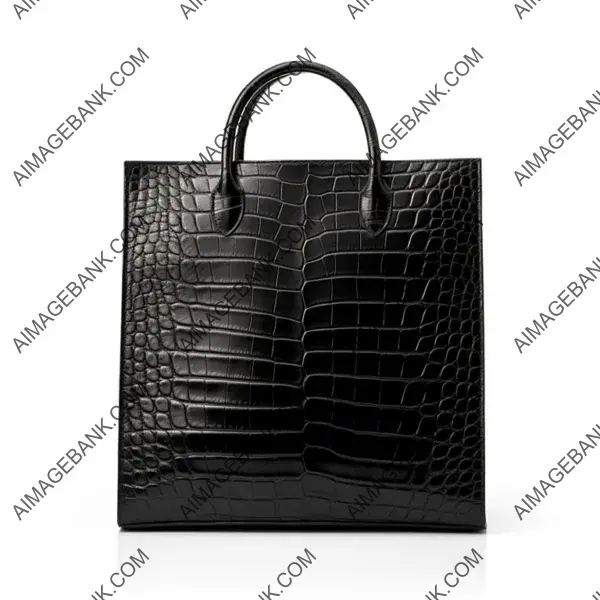 Chic Black Rectangular Tote Bag