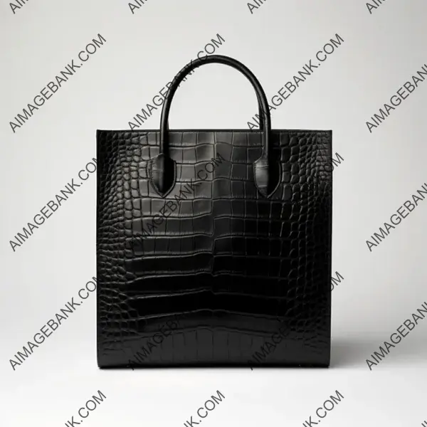 Elegant Rectangular Tote Bag in Black