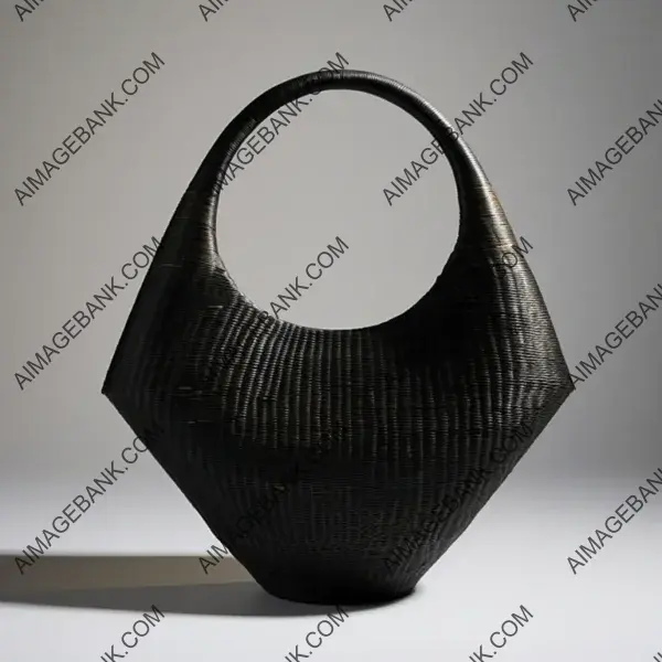 Oscar Niemeyer&#8217;s Black Sisal Corbeille Bag