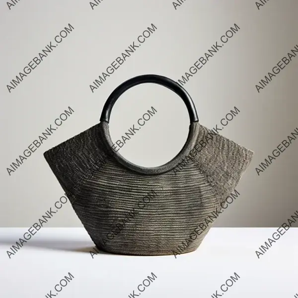 Elegant Grey Sisal Bag by Oscar Niemeyer